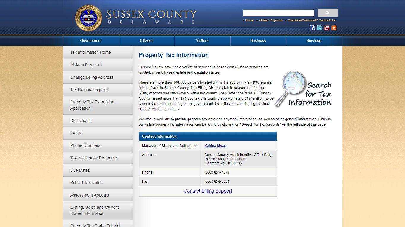 Property Tax Information | Sussex County